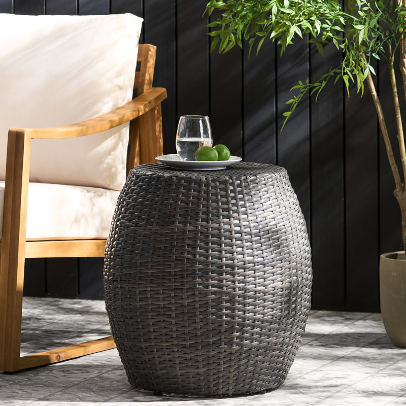 Table d'appoint de patio en osier 14,00 "| Idée cadeau