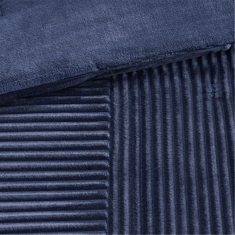 King/Cal King Plush Down Alternative Comforter Set, Navy, King Comforter + 2 Shams