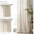 Linen Blend Extra Wide Curtain for Living Room, Rustic Farmhouse Light Filtering Room Divider, Single Panel for Bedroom Windows-475310424-500191454-475310421
