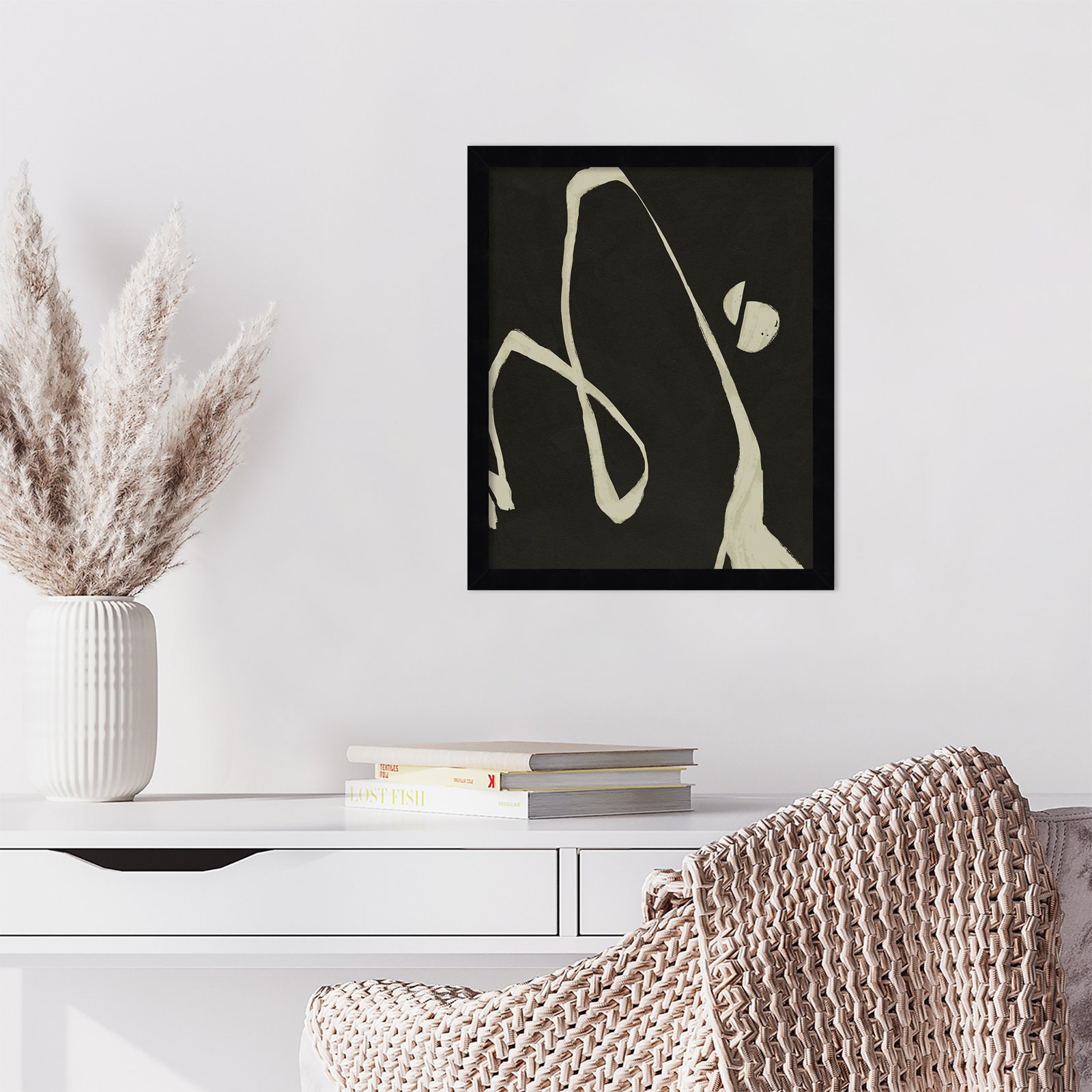 Neutral Spring II Print by Jacob Green, Black, 17" H x 14" W x 1" D