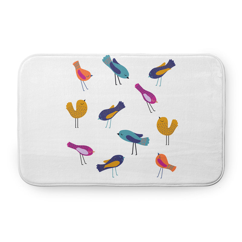 Tapis de bain Tropical Resort, L 17 po x L 24 po, Orange