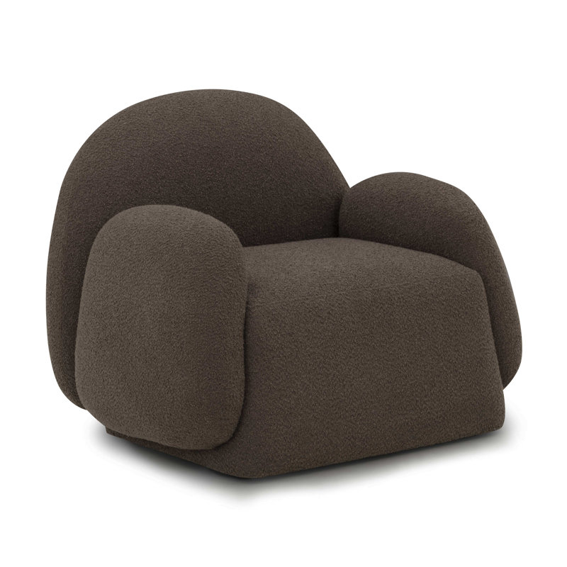 Fauteuil d'appoint Marius Brown Boucle, Brun
