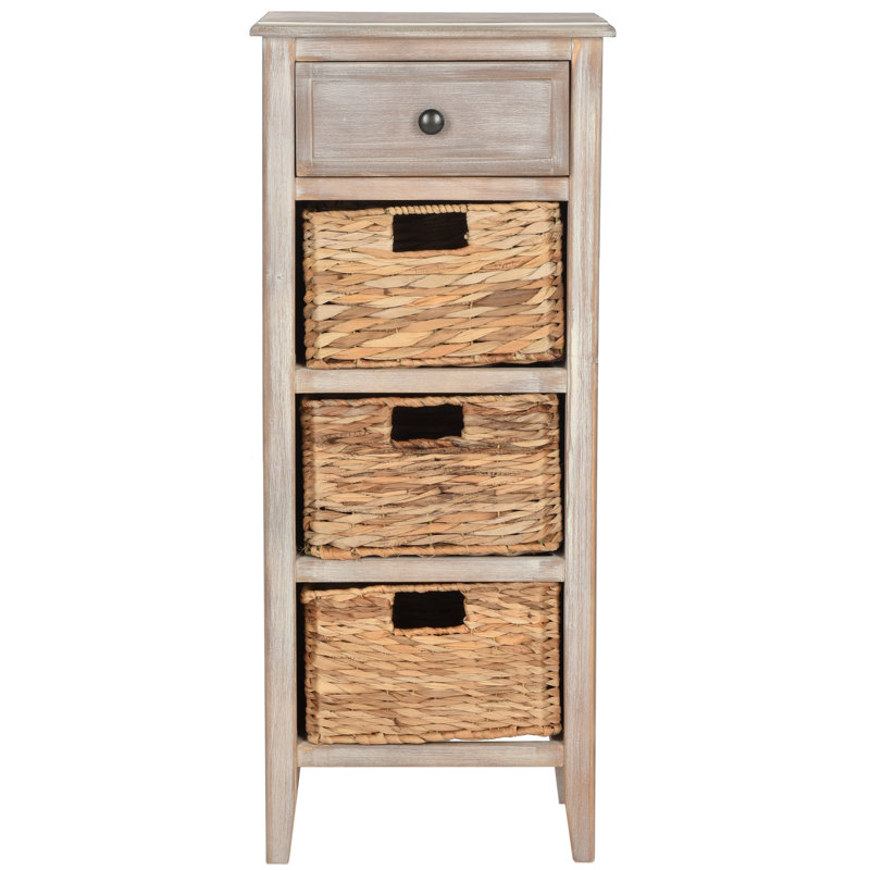 Silverview Solid Wood 96.52cm W 1 - Drawer Chest of Drawers, Grey