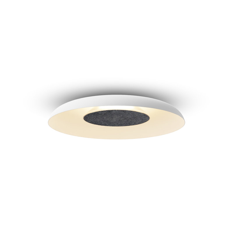 Applique murale encastrée à DEL Ramen, H 3,5 po x l 24 po x P 24 po, Gris anthracite / blanc mat