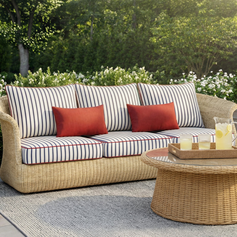 Corley Sunbrella Sofa Seat and Back Cushion Set