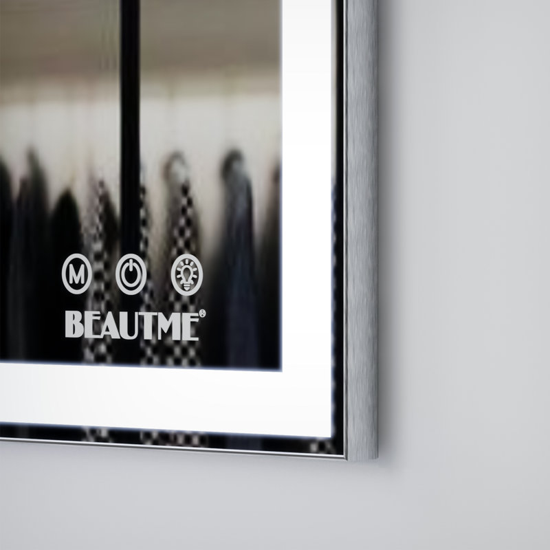 48x24 Inch Led Bathroom Vanity Mirror - Wall Mounted Smart Mirror With 3 Color Lights, Anti-fog Touch Control, Aluminum Frame & Storage Tray, Dual Power Supply