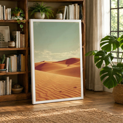 Desert Under Stars Minimalist 1 Piece Wrapped Canvas Wall Art