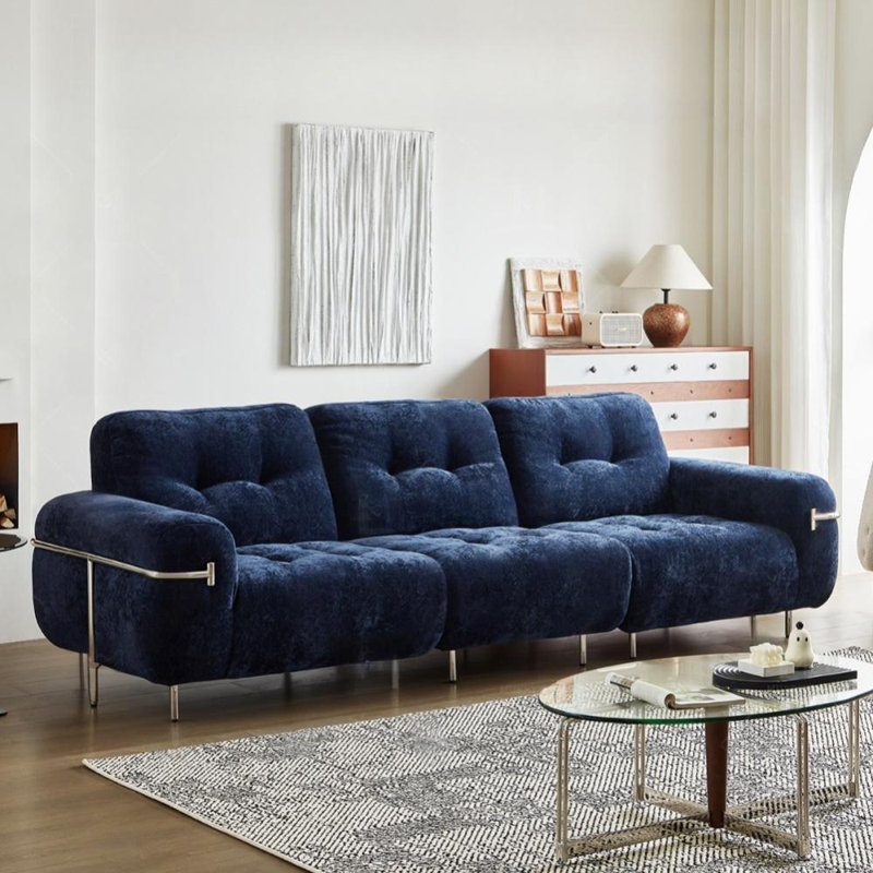 Klein Blue High-Back Sofa