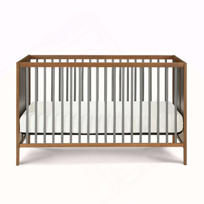 Pixie Finn 3-in-1 Crib in Walnut/Charcoal