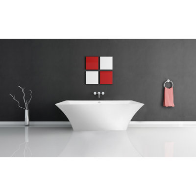 Hyde 68'' x 34'' Air Solid Surface Bathtub