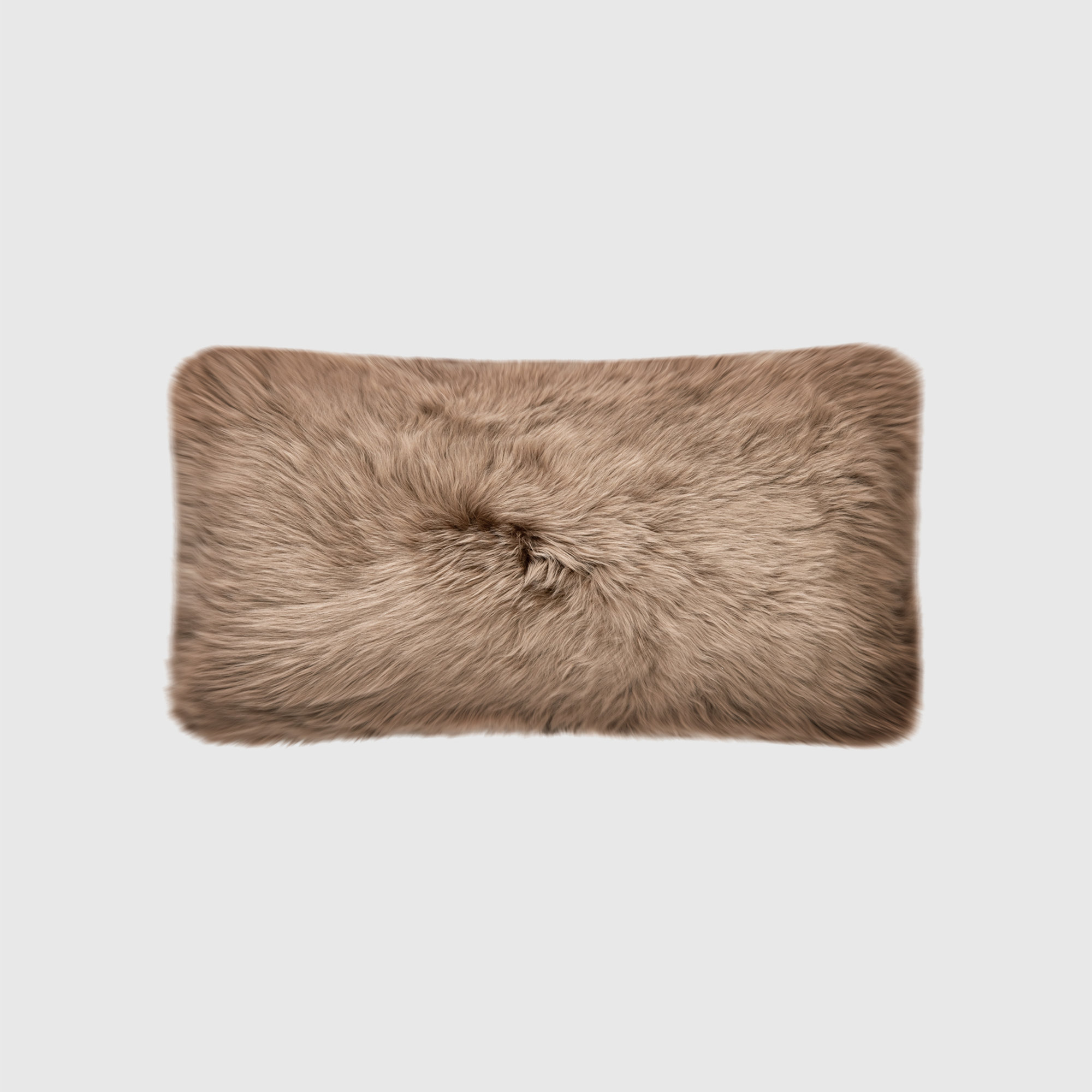 Fieldman Leather Lumbar Throw Pillow, Toffee Brown