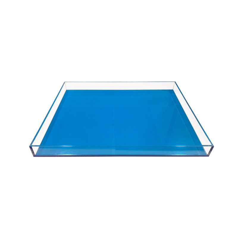 Plateau de service Delaysha, H 1 po x l 18 po x P 18 po, Bleu