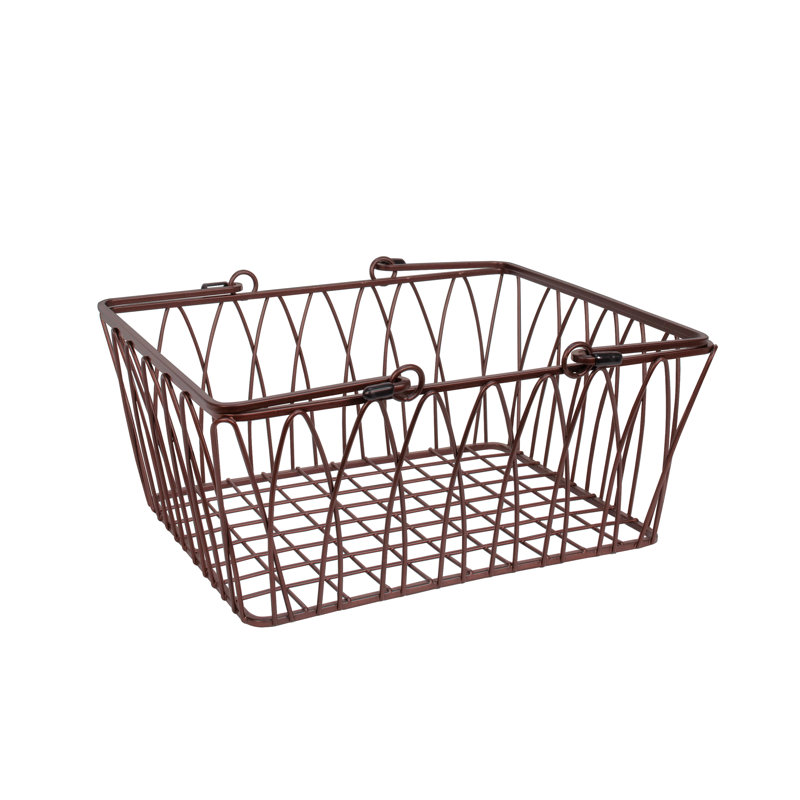 Panier en métal Twist, Bronze, 1, H 5,25 po x l 11 po x P 10 po