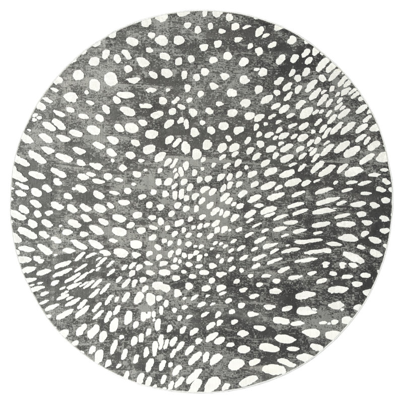 Animal Print Indoor Rug, Round 6'7"