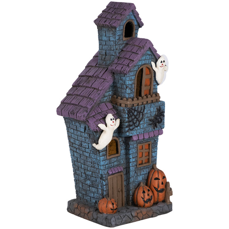 Décoration d'Halloween à DEL avec maison hantée avec fantômes