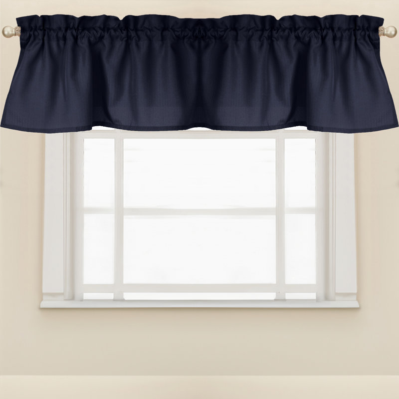 Ennis Curtain Window Valance, Navy