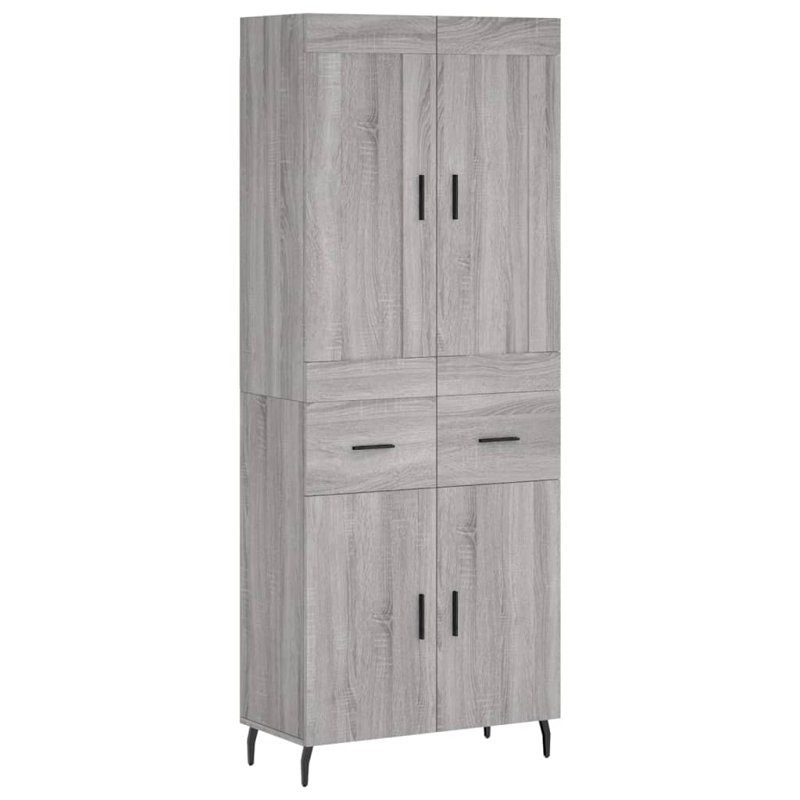 Andrae 69.5cm Wide Highboard, Grey Sonoma