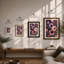Coral Blooms In Darkness Botanical - Print-334796133-334796128