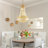 24 Inch Gold Six Tier Crystal Empire Chandelier with Cascading Beads for Grand Living Dining and Foyer Ambiance-165656417