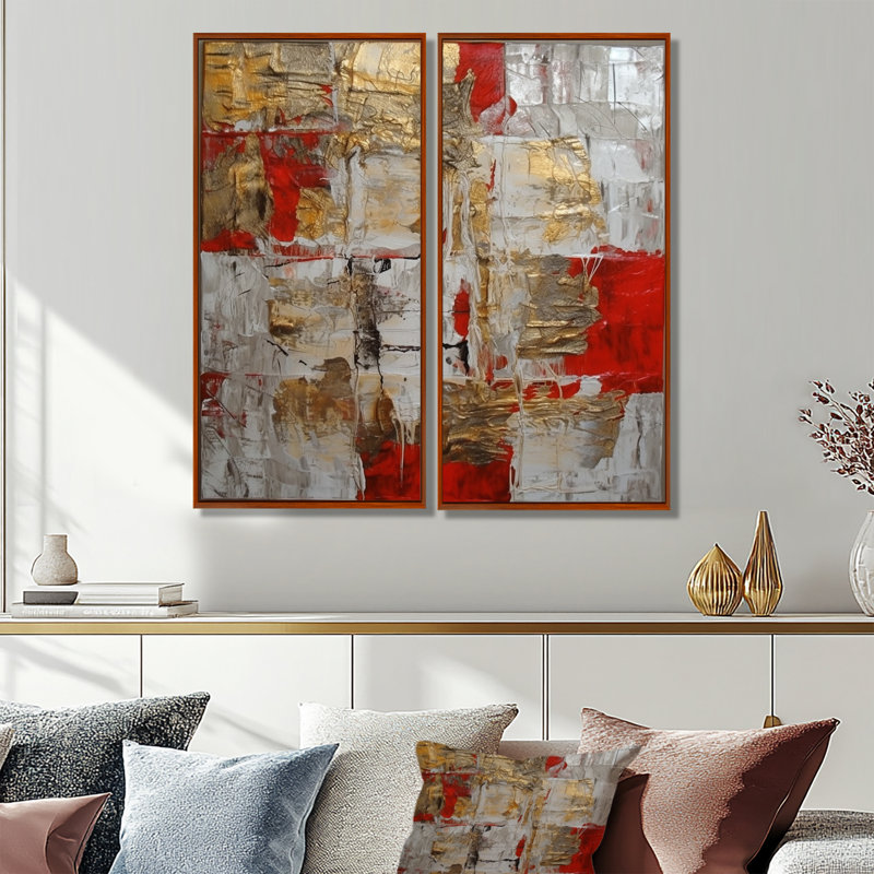 Lauri - Peinture, grande et grande toile, art mural, H 40 po x l 40 po, Impression encadrée sans passe-partout, Brun