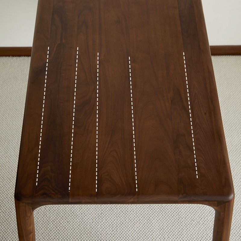 Ensemble de table de salle à manger en noyer noir, H 29,5 po x L 55,1 po x l 31,5 po
