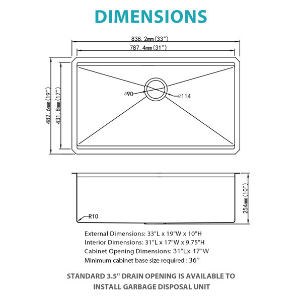 Dimensions du produit