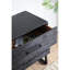Armoire 86,5x20x30,5 "en noir - Buffet minimaliste en bois et fer avec rangement efficace en bois moderne, fer et intérieur spacieux