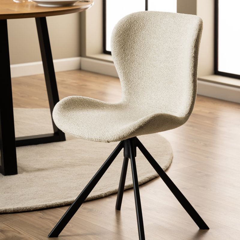 Mangonia 81cm H Upholstered Parsons Chair, Cream Fabic