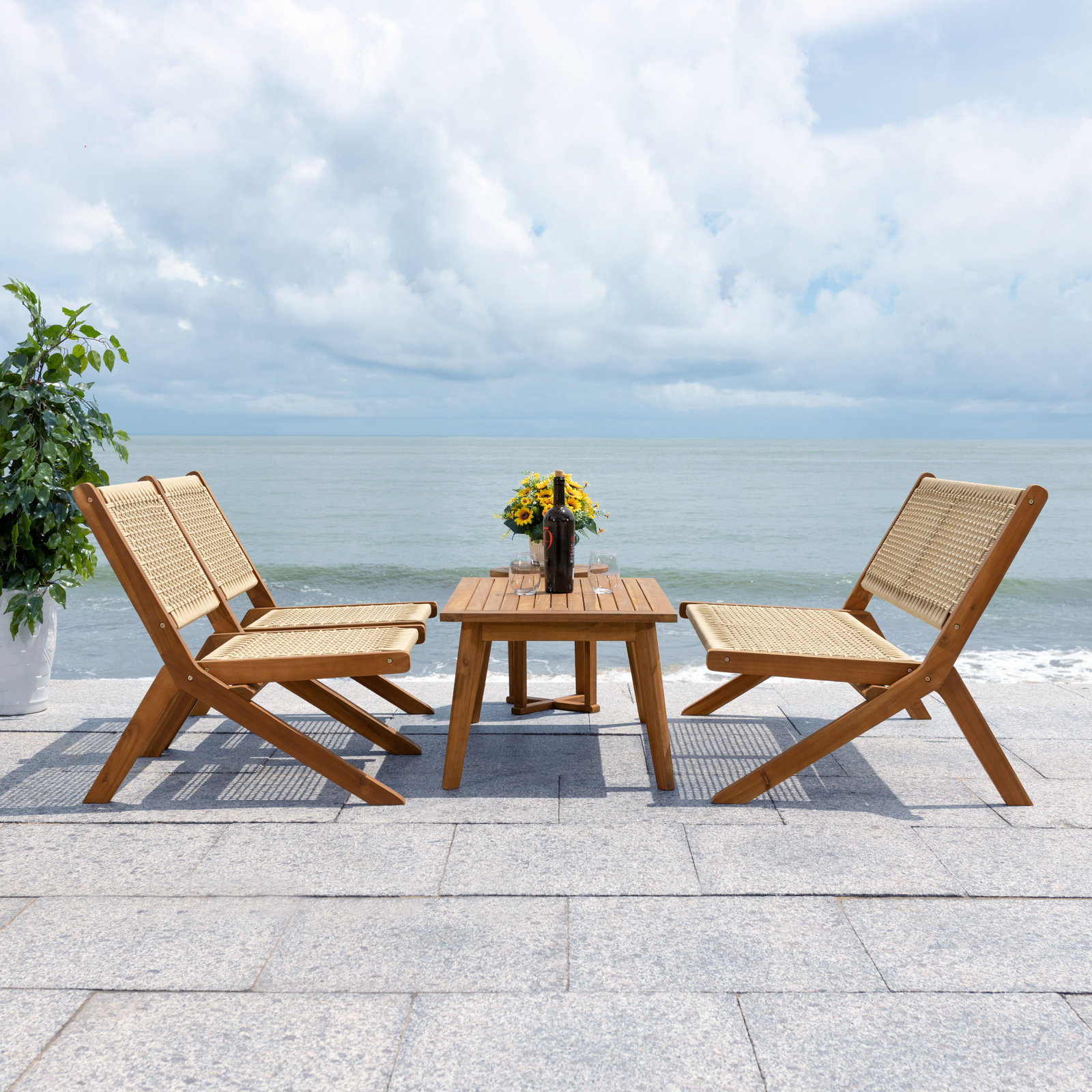 Kismet Outdoor Sofa Seating Group, Natural