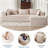 107" Modular Sectional Couch With L-Shape Chaise,Boneless Sofa For Living Room,Modern Cloud Couch With Deep Seat,No Assembly Required,Loveset,White(Right Facing Chaise)-642170873-642170820