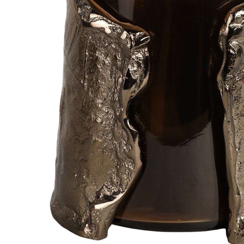  Verre moyen Maputo, brun, H 12 po x l 6 po x P 6 po