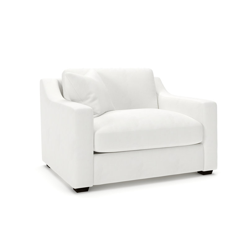 Fauteuil Rhodes, Blanc sergé décoloré classique