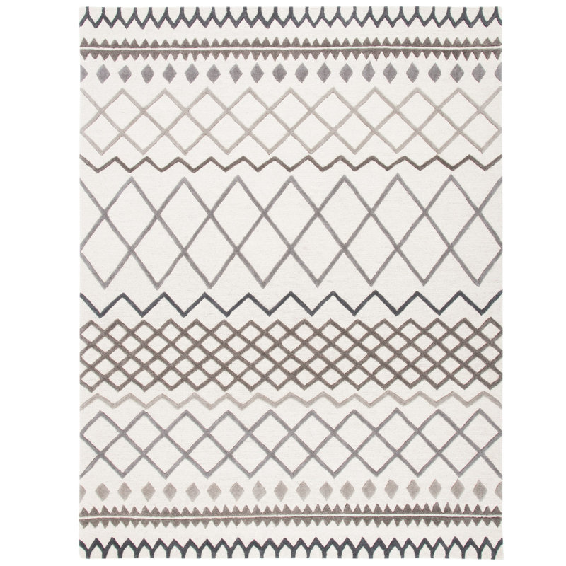 Eno Hand Tufted New Zealand Wool Southwestern Rug, Rectangle 8' x 10'