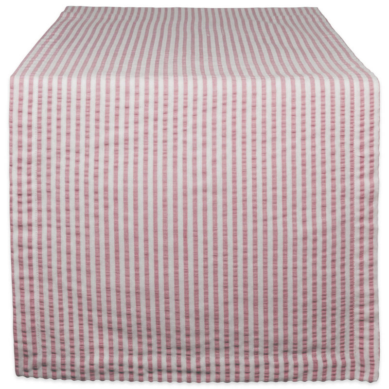 Wilford Seersucker Table Runner, 108" L x 14" W, Mineral