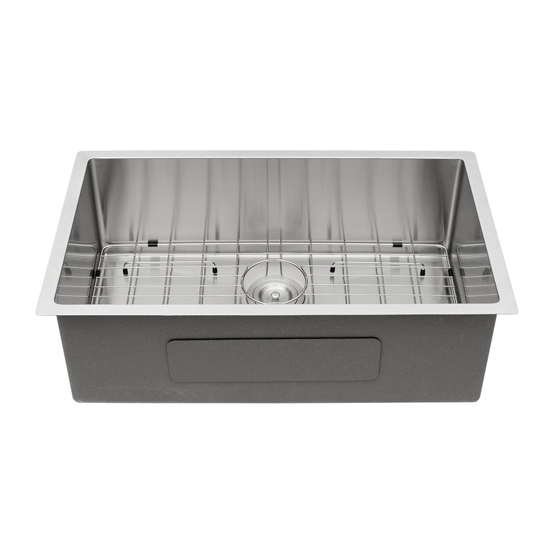 33X19x10"Undermount Single Bowl Stainless Steel Kitchen Sink, Matte Black