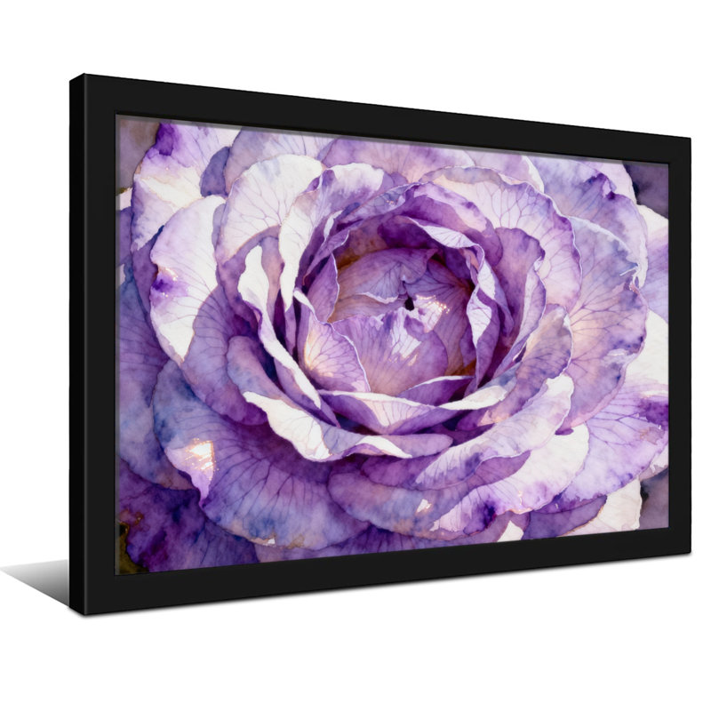 Plantes et fleurs, rose mauve, gros plan, impression d'art floral, H 20 po x l 30 po, Toile tendue, Ne s’applique pas