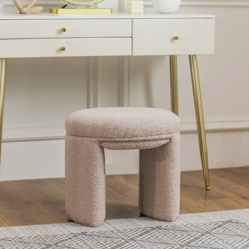 Demetras Upholstered Ottoman, Oat