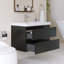 Meuble-lavabo mural simple avec plateau en résine intégré blanc-2042215610-2042215611