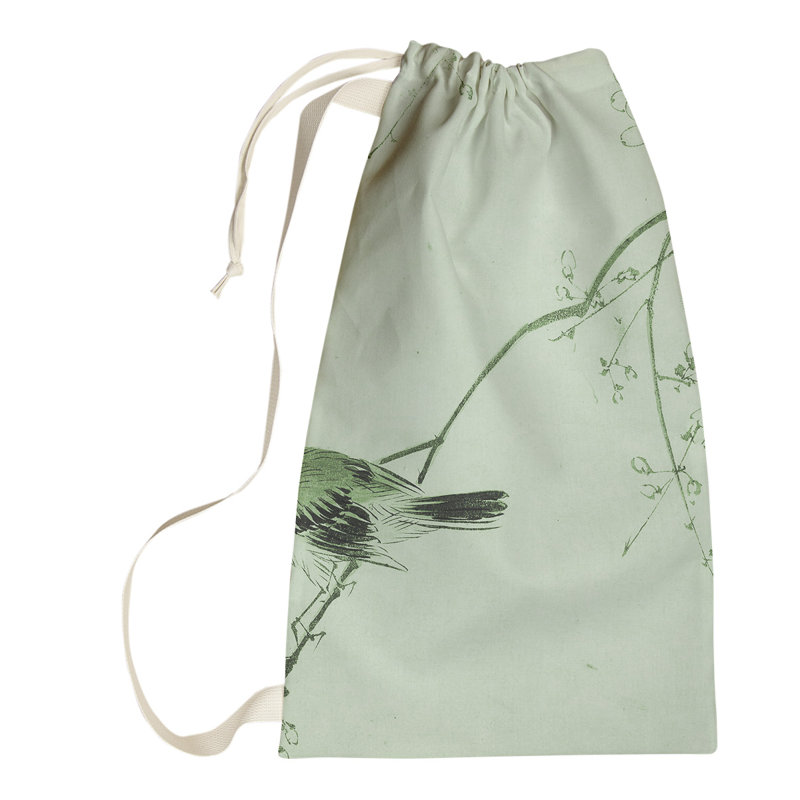 Steadman Fabric Laundry Bag with Handles, Small ( 64" H x 20" W x 1.5" D), Green