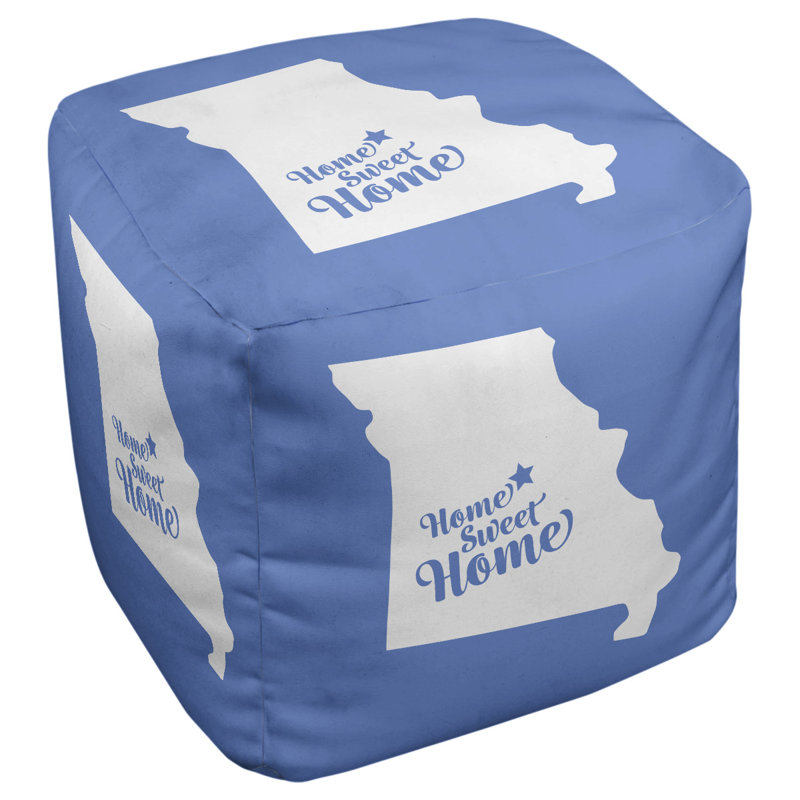 Repose-pieds cubique pour villes jefferson home, Bleu