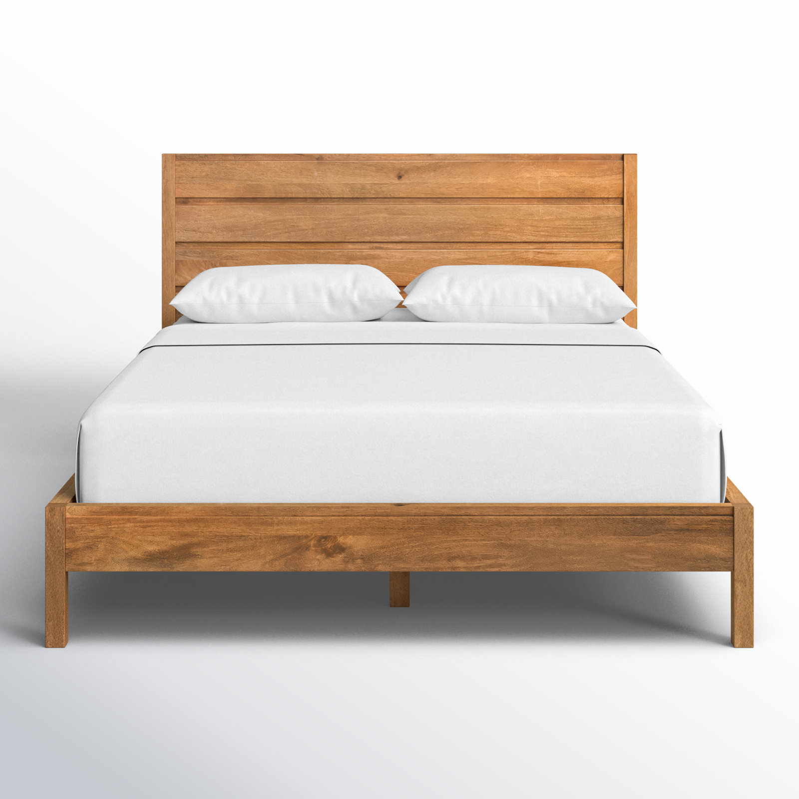 Stills Solid Wood Bed, Mid Tone Honey