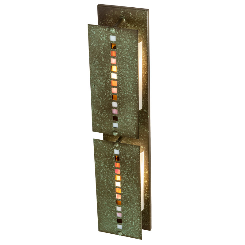 Barre d’éclairage de salle de bain 2 lumières stepping de mousse moss creek, Cuivre
