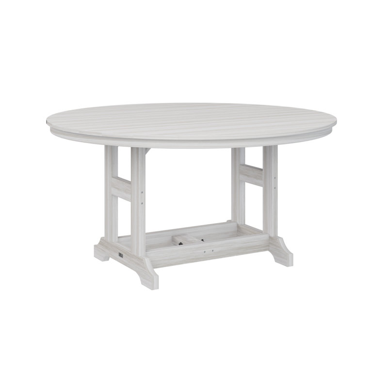 Table de salle à manger ronde Berlin Garden Classic 60 po, Coquillage, H 30,87 po x l 60 po x P 60 po