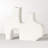 Eleanor 11" Wide Abstract Sculpture Ceramic White Vase-1418589391