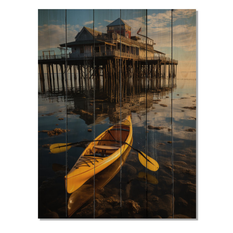 Pier Pier Reflections III sur bois, H 20 po x l 10 po x P 0,78 po