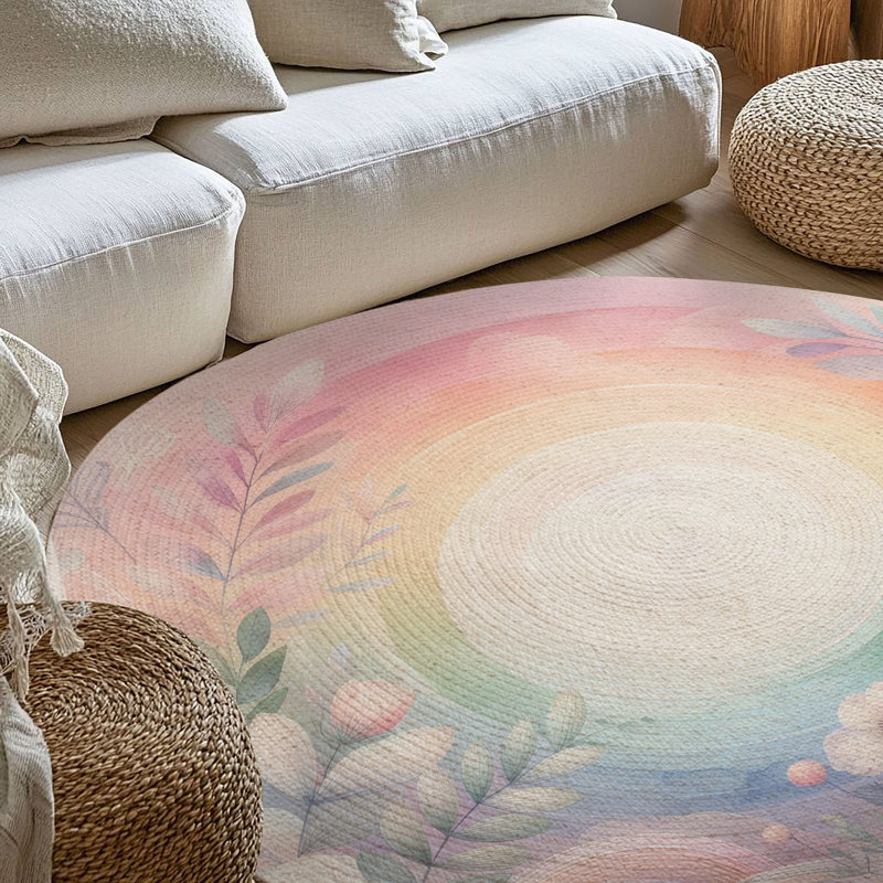 Tapis tressé Color Flow, Rond 5 pi