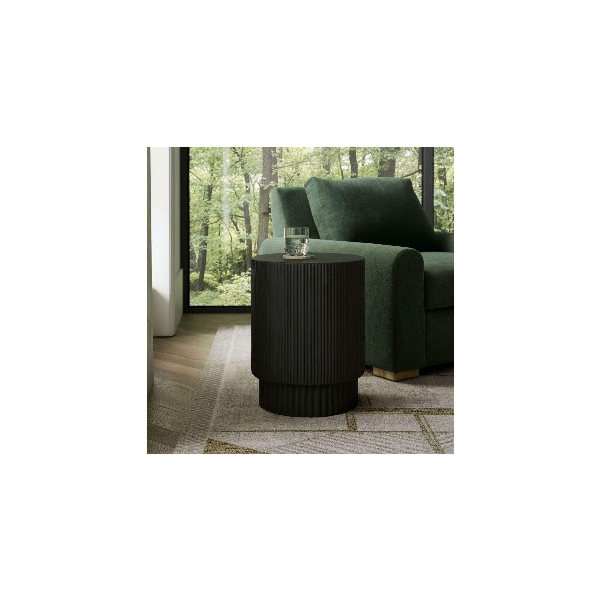 Kody Outdoor Side Table, Black