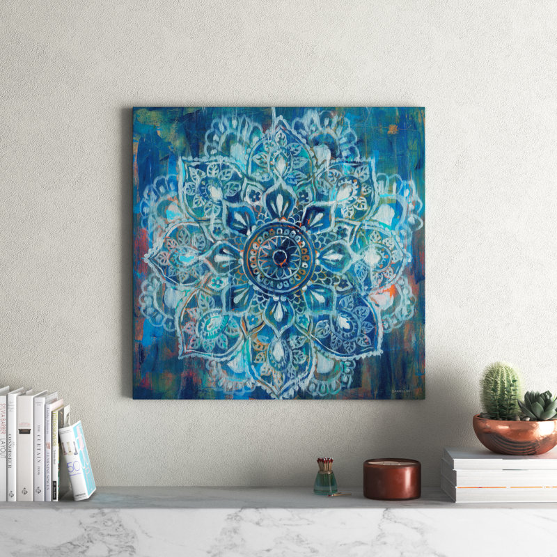 Mandala In Blue II by Danhui Nai - Print on Canvas, Wrapped Canvas, 66.04 cm H x 66.04 cm W x 1.91 cm D