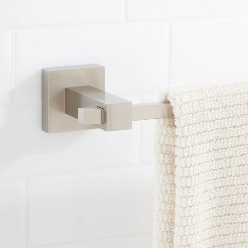 Albury 25.25" Wall Mounted Towel Bar, Brushed Nickel, 1.75" H x 25.25" W x 3" D