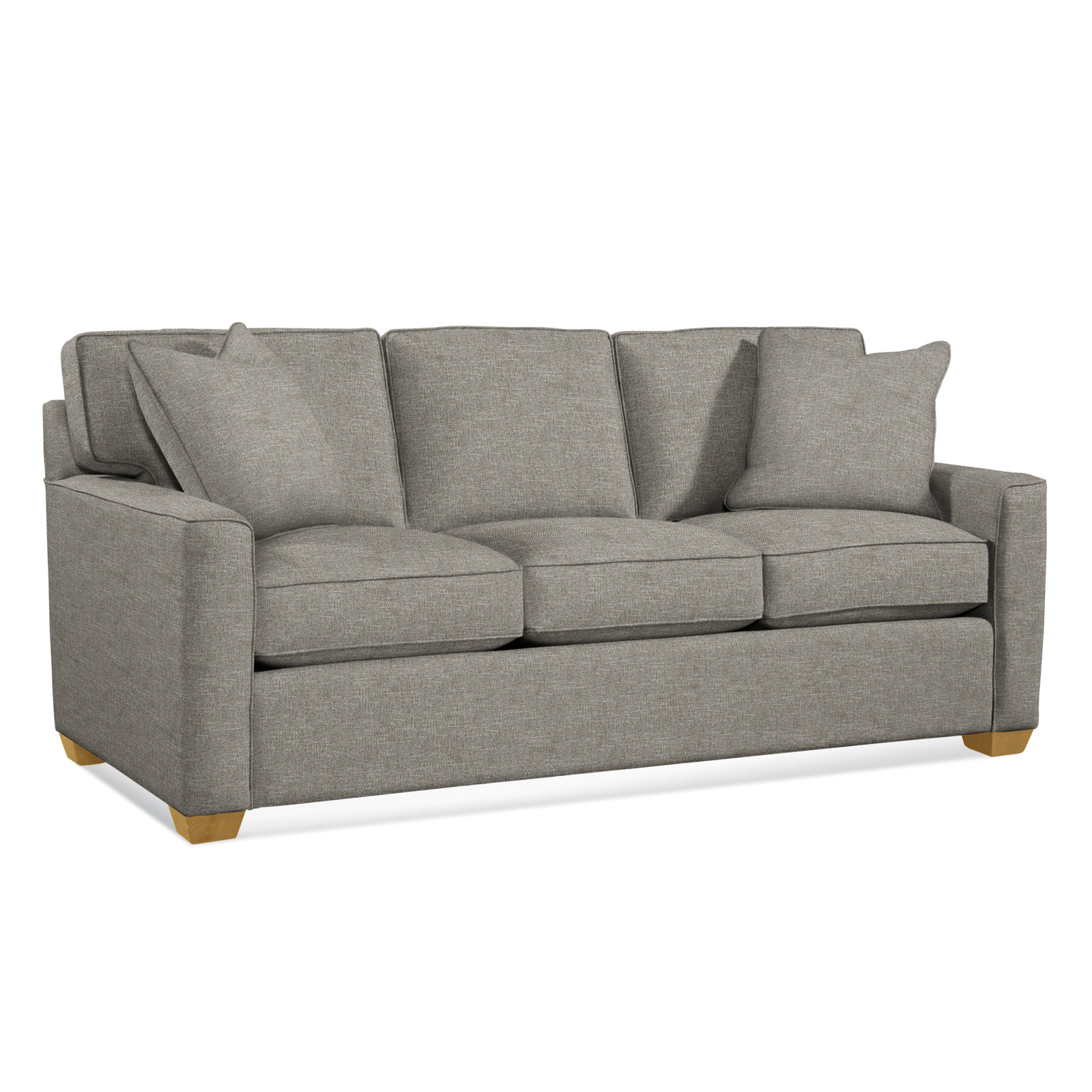 Frye 81'' Upholstered Sofa, Innerspring Mattress, Basic Grey, Honey